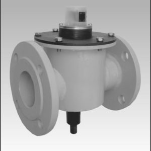 Клапан газовый мембранный электромагнитный с ручным взводом КЗМЭФ-6-СД-100