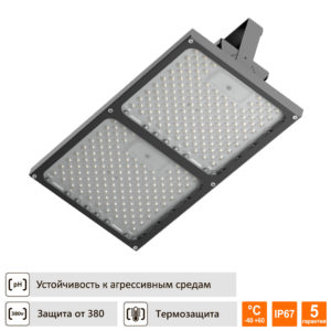 Светильник для агрессивных сред Техсветпром ТСП-ДСП02-LUX 60Вт Д120 IP67 скоба