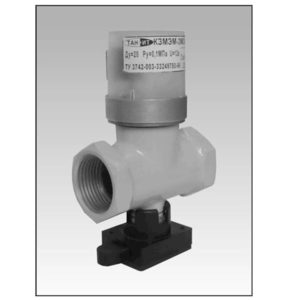 Клапан газовый мембранный электромагнитный с ручным взводом КЗМЭМ-3.1-СИД-25