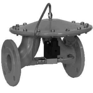 Клапан газовый мембранный электромагнитный автоматический КЗМЭФ-А-100-1-220